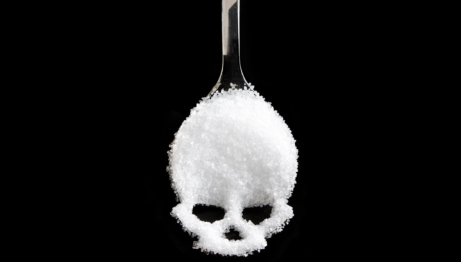 skull shaped teaspoon of sugar